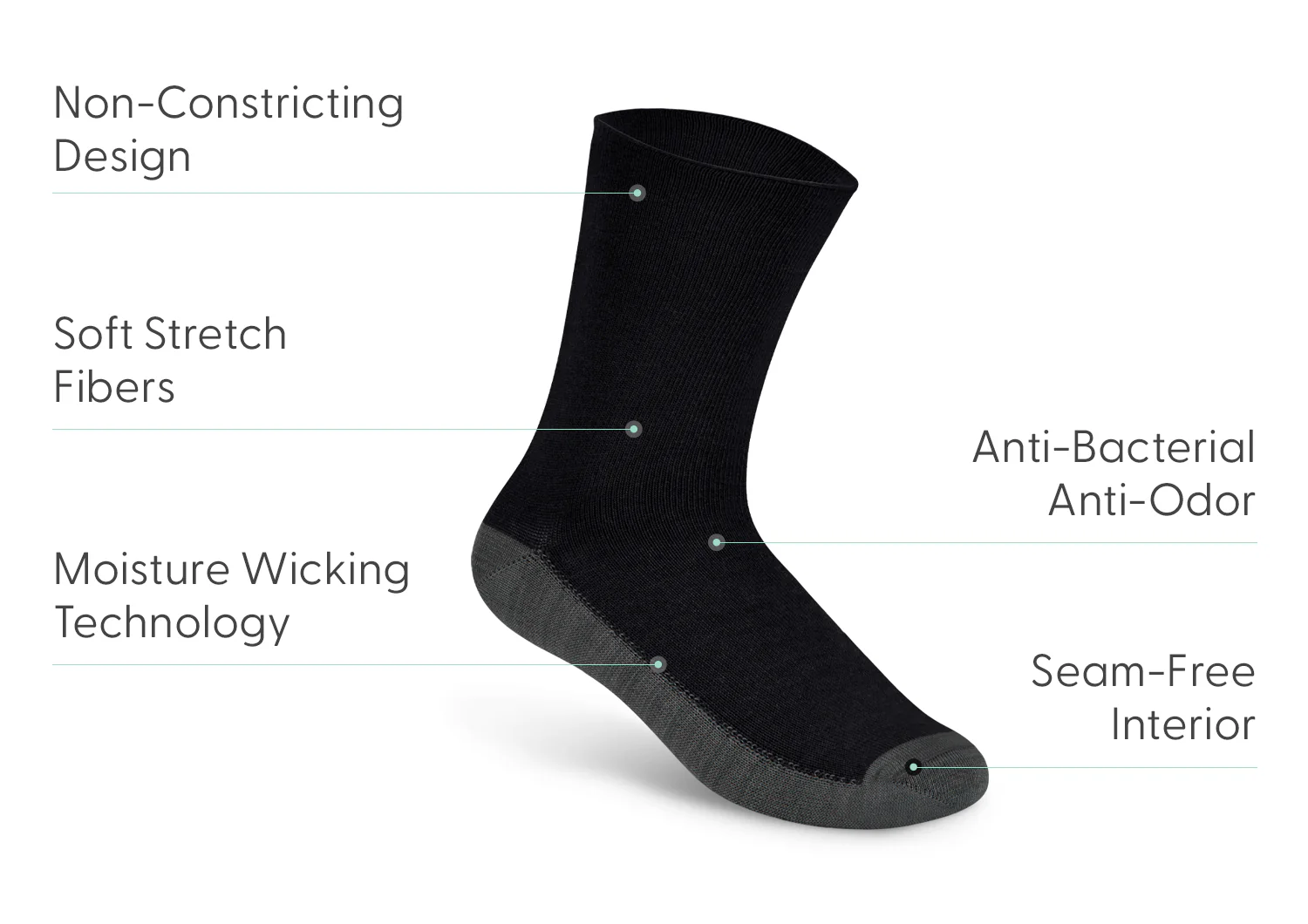Casual/Dress Socks - Charcoal - Image 3